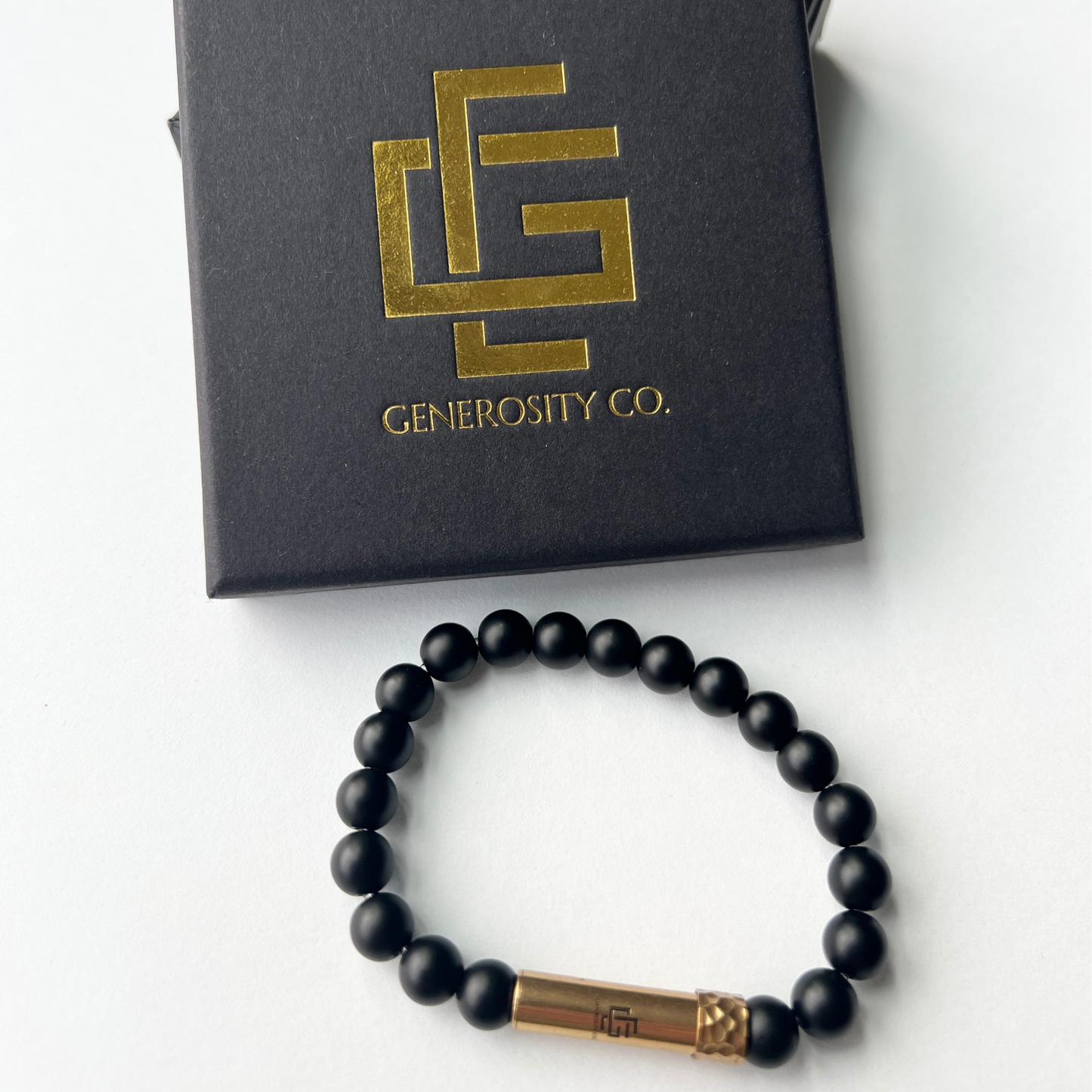 Black Onyx Beaded Prayer Bracelet