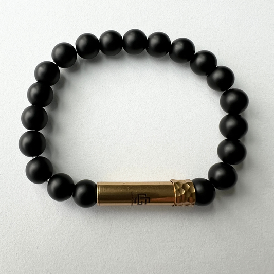 Black Onyx Beaded Prayer Bracelet