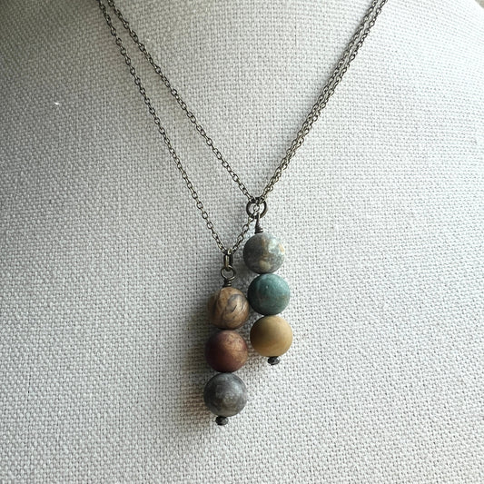 Ocean Jasper Natural Stone Necklace