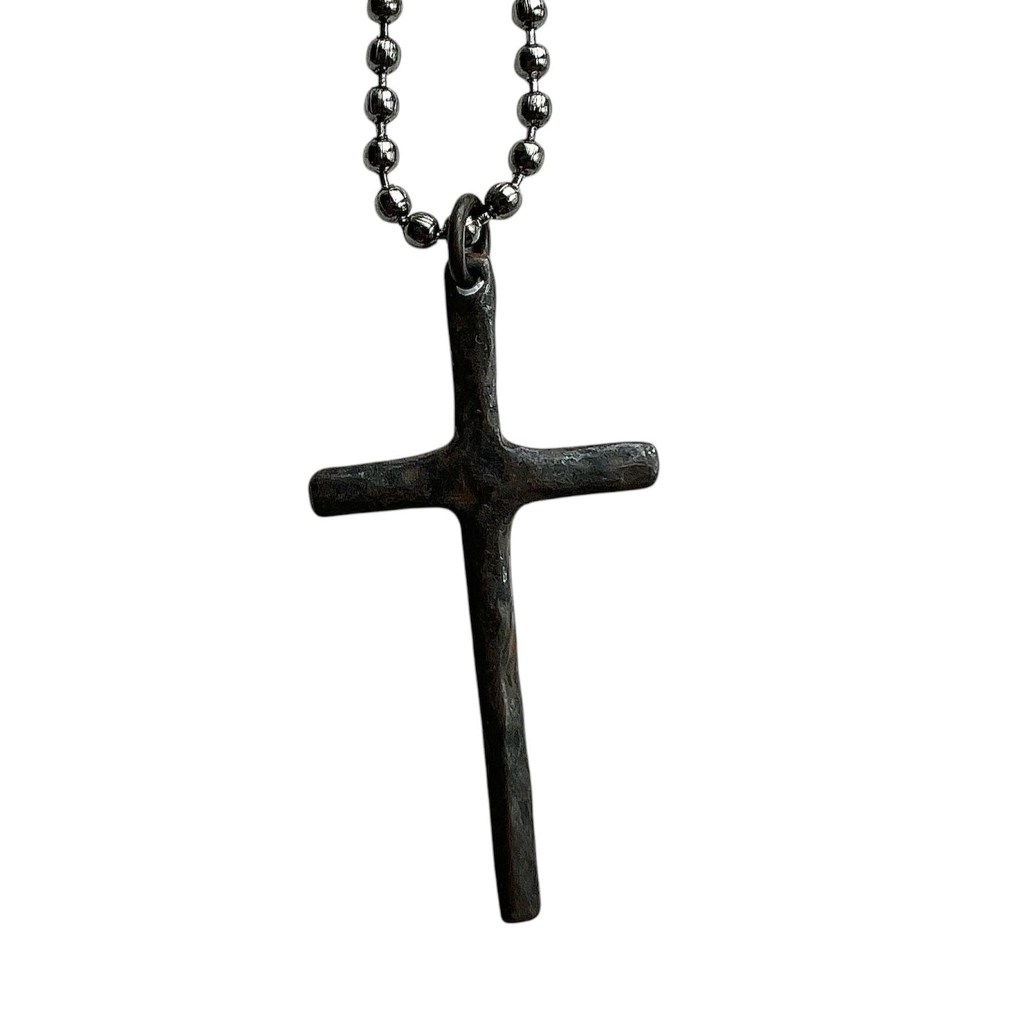 Rustic Bronze Cross Necklace