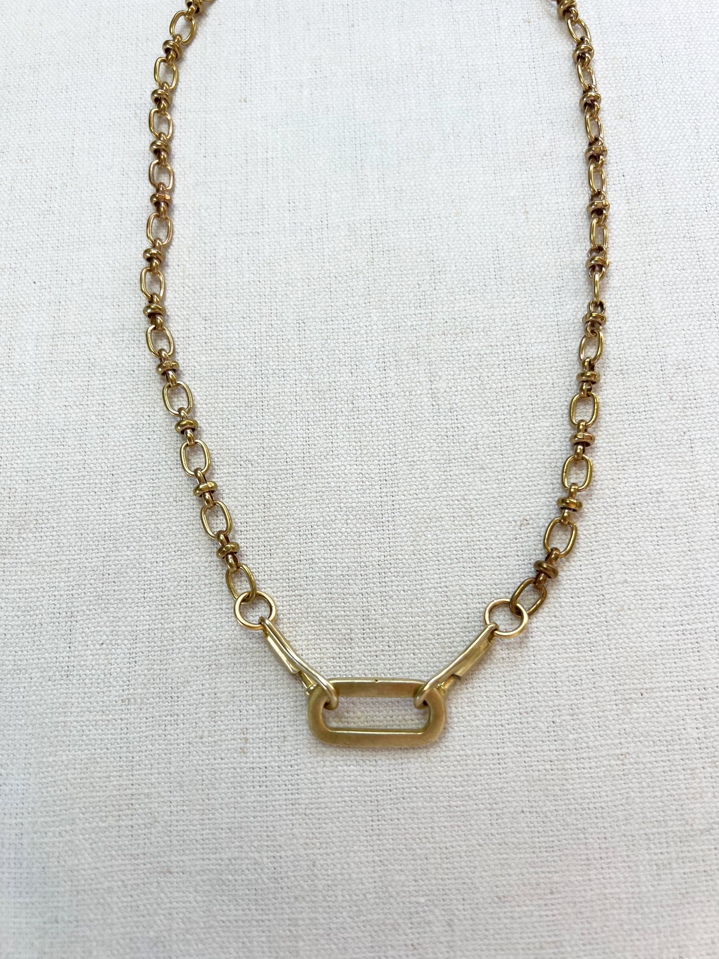 BABY BEAUX CHARM NECKLACE with OVAL CHARM HOLDER